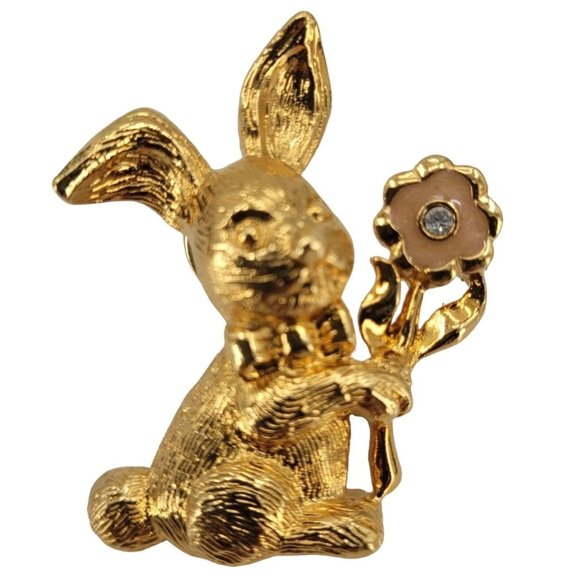 Vintage Honey Bunny Rabbit Avon Gold Tone Tac Pin Not Marked - Picture 1 of 6